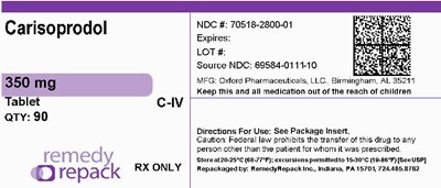 Carisoprodol 350mg 70518 2800 01
